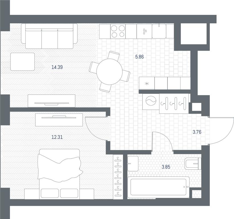 Apartment Sale, 40.17 sq. m. at TATE, Vetkina Street, Moscow, Russia #1 Apartment Sale, 40.17 sq. m. at TATE, Vetkina Street, Moscow, Russia #1