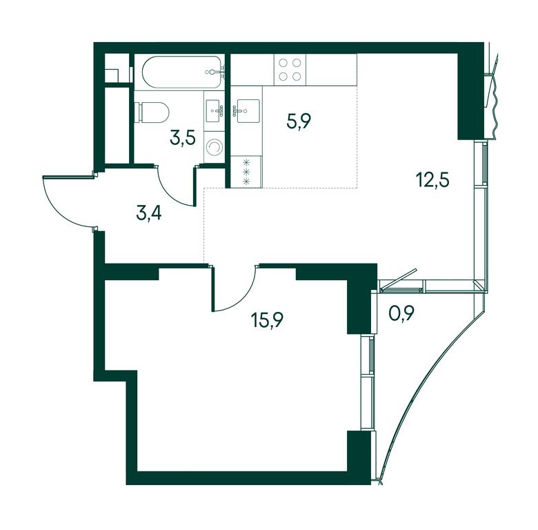 1-BD Apartment Sale, 42.2 sq. m. at Primavera, Volokolamskoye Highway, вл67, Moscow, Russia #1 1-BD Apartment Sale, 42.2 sq. m. at Primavera, Volokolamskoye Highway, вл67, Moscow, Russia #1