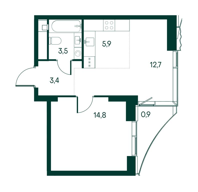 1-BD Apartment Sale, 41.4平方米 at Primavera, Volokolamskoye Highway, вл67, Moscow, Russia #1 1-BD Apartment Sale, 41.4平方米 at Primavera, Volokolamskoye Highway, вл67, Moscow, Russia #1