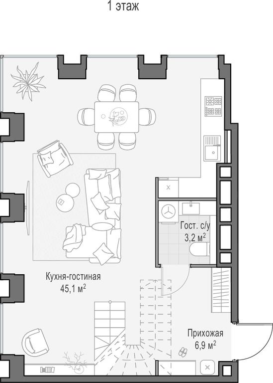1-BD Apartment Sale, 110.4 sq. m. at Life Time, Sergeya Makeyeva Street, вл11/9с1-10, Moscow, Russia #1 1-BD Apartment Sale, 110.4 sq. m. at Life Time, Sergeya Makeyeva Street, вл11/9с1-10, Moscow, Russia #1