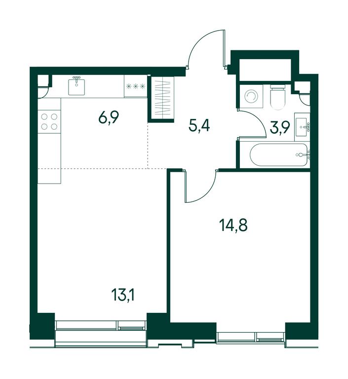 1-BD Apartment Sale, 44.1 sq. m. at Primavera, Volokolamskoye Highway, вл67, Moscow, Russia #1 1-BD Apartment Sale, 44.1 sq. m. at Primavera, Volokolamskoye Highway, вл67, Moscow, Russia #1