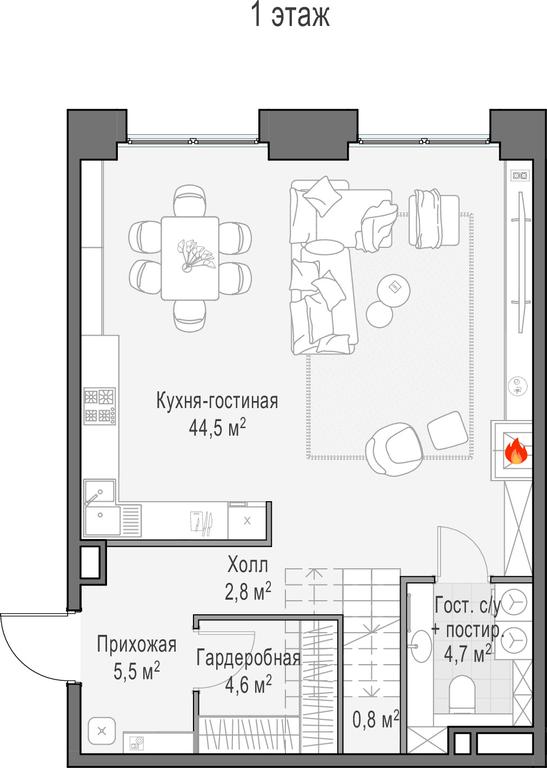 1-BD Apartment Sale, 126.2 sq. m. at Life Time, Sergeya Makeyeva Street, вл11/9с1-10, Moscow, Russia #1 1-BD Apartment Sale, 126.2 sq. m. at Life Time, Sergeya Makeyeva Street, вл11/9с1-10, Moscow, Russia #1