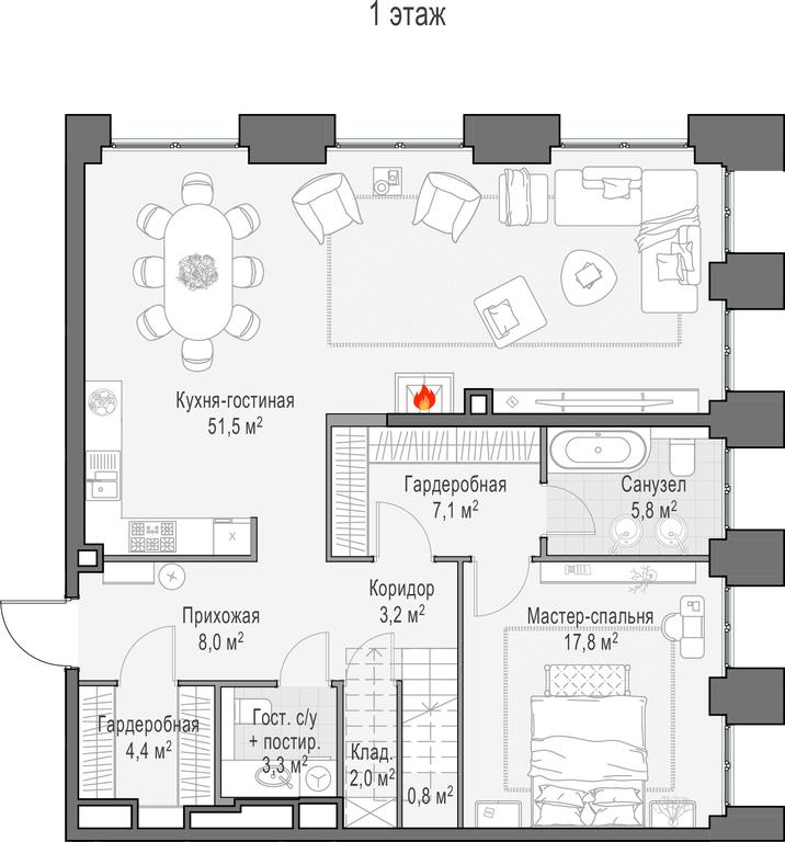 5-BD Apartment Sale, 209.3 sq. m. at Life Time, Sergeya Makeyeva Street, вл11/9с1-10, Moscow, Russia #1 5-BD Apartment Sale, 209.3 sq. m. at Life Time, Sergeya Makeyeva Street, вл11/9с1-10, Moscow, Russia #1
