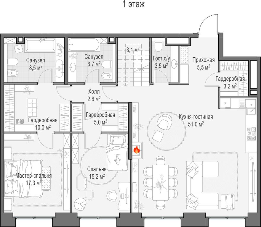 4-BD Apartment Sale, 265.6 sq. m. at Life Time, Sergeya Makeyeva Street, вл11/9с1-10, Moscow, Russia #1 4-BD Apartment Sale, 265.6 sq. m. at Life Time, Sergeya Makeyeva Street, вл11/9с1-10, Moscow, Russia #1