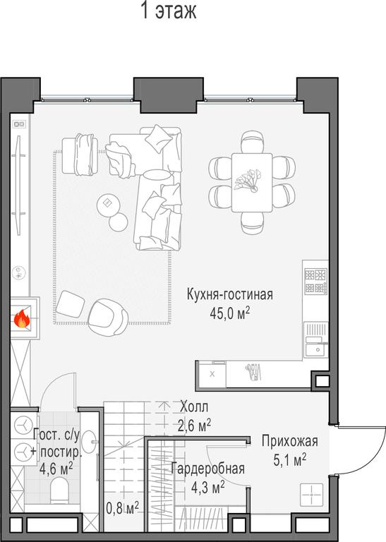 1-BD Apartment Sale, 125.3 sq. m. at Life Time, Sergeya Makeyeva Street, вл11/9с1-10, Moscow, Russia #1 1-BD Apartment Sale, 125.3 sq. m. at Life Time, Sergeya Makeyeva Street, вл11/9с1-10, Moscow, Russia #1