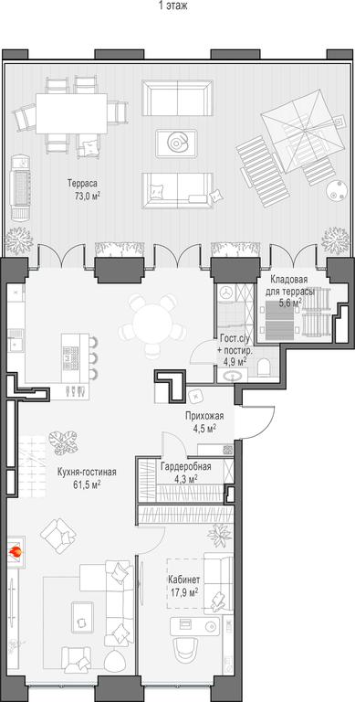 3-BD Apartment Sale, 222.4 sq. m. at Life Time, Sergeya Makeyeva Street, вл11/9с1-10, Moscow, Russia #1 3-BD Apartment Sale, 222.4 sq. m. at Life Time, Sergeya Makeyeva Street, вл11/9с1-10, Moscow, Russia #1