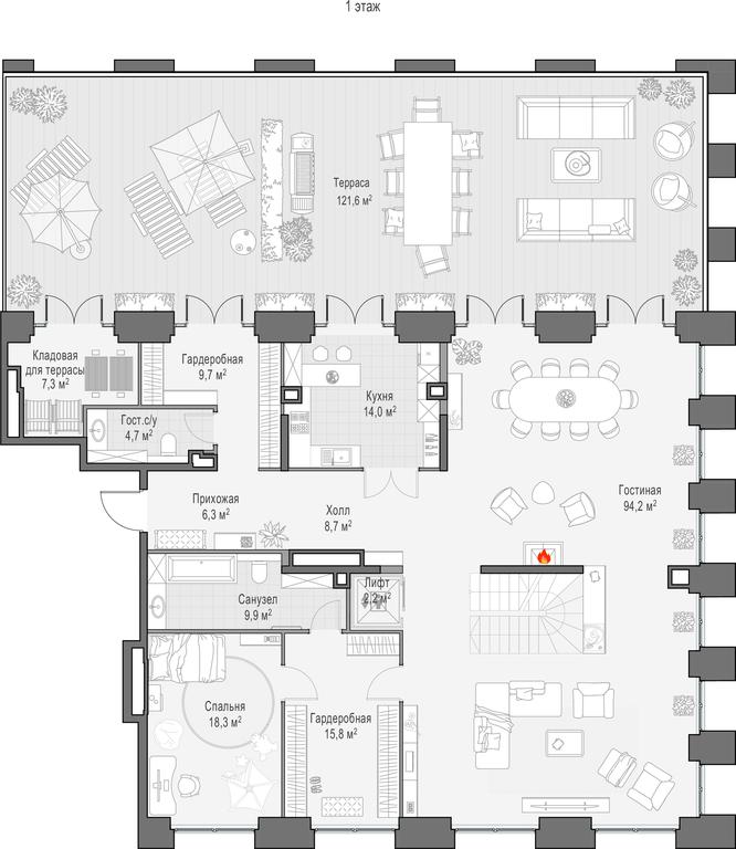 4-BD Apartment Sale, 422.3 sq. m. at Life Time, Sergeya Makeyeva Street, вл11/9с1-10, Moscow, Russia #1 4-BD Apartment Sale, 422.3 sq. m. at Life Time, Sergeya Makeyeva Street, вл11/9с1-10, Moscow, Russia #1