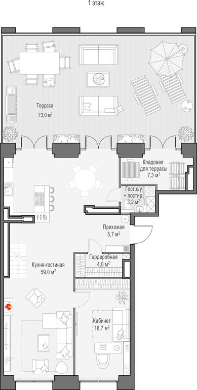 3-BD Apartment Sale, 220.7 sq. m. at Life Time, Sergeya Makeyeva Street, вл11/9с1-10, Moscow, Russia #1