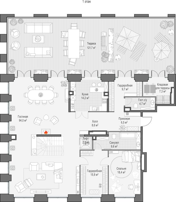 4-BD Apartment Sale, 421.5 sq. m. at Life Time, Sergeya Makeyeva Street, вл11/9с1-10, Moscow, Russia #1 4-BD Apartment Sale, 421.5 sq. m. at Life Time, Sergeya Makeyeva Street, вл11/9с1-10, Moscow, Russia #1