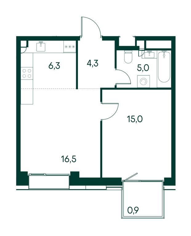 1-BD Apartment Sale, 48 sq. m. at Primavera, Volokolamskoye Highway, вл67, Moscow, Russia #1 1-BD Apartment Sale, 48 sq. m. at Primavera, Volokolamskoye Highway, вл67, Moscow, Russia #1