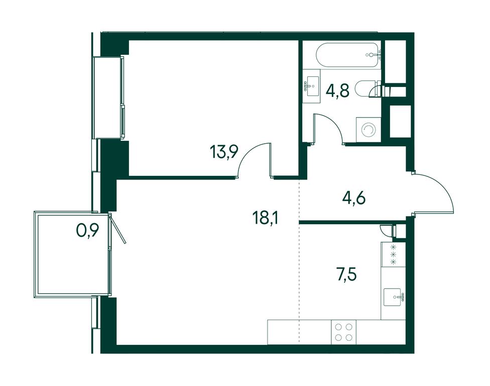 1-BD Apartment Sale, 49.7平方米 at Primavera, Volokolamskoye Highway, вл67, Moscow, Russia #1 1-BD Apartment Sale, 49.7平方米 at Primavera, Volokolamskoye Highway, вл67, Moscow, Russia #1