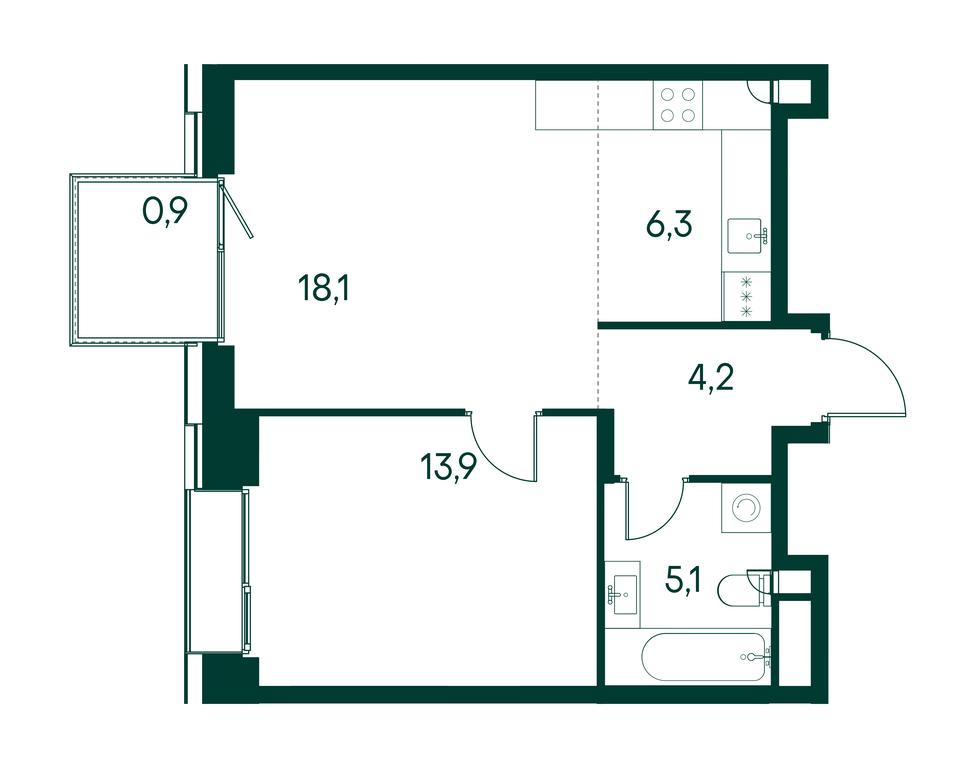 1-BD Apartment Sale, 48.5 sq. m. at Primavera, Volokolamskoye Highway, вл67, Moscow, Russia #1 1-BD Apartment Sale, 48.5 sq. m. at Primavera, Volokolamskoye Highway, вл67, Moscow, Russia #1