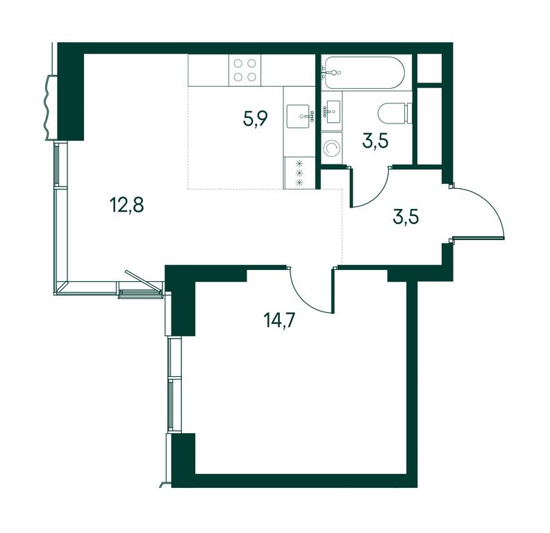 1-BD Apartment Sale, 40.5 sq. m. at Primavera, Volokolamskoye Highway, вл67, Moscow, Russia #1 1-BD Apartment Sale, 40.5 sq. m. at Primavera, Volokolamskoye Highway, вл67, Moscow, Russia #1