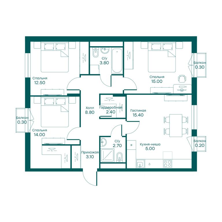3-BD Apartment Sale, 81.7 sq. m. at Ravnovesie, zhiloy kompleks Ravnovesiye, selo Perkhushkovo, Odintsovskiy City District, Moscow Region, Russia #1 3-BD Apartment Sale, 81.7 sq. m. at Ravnovesie, zhiloy kompleks Ravnovesiye, selo Perkhushkovo, Odintsovskiy City District, Moscow Region, Russia #1