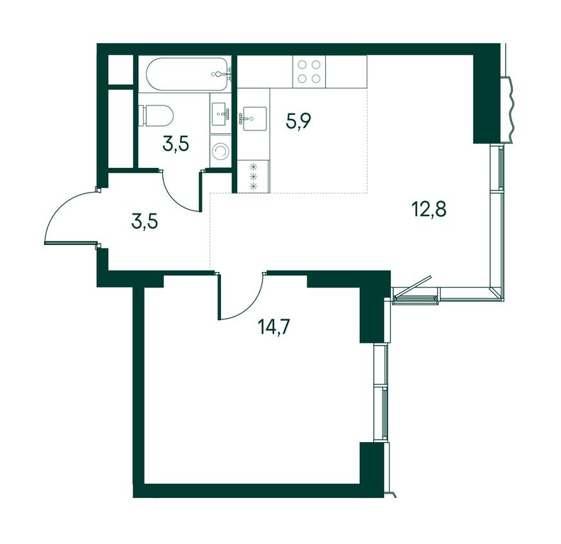 1-BD Apartment Sale, 40.5 sq. m. at Primavera, Volokolamskoye Highway, вл67, Moscow, Russia #1 1-BD Apartment Sale, 40.5 sq. m. at Primavera, Volokolamskoye Highway, вл67, Moscow, Russia #1