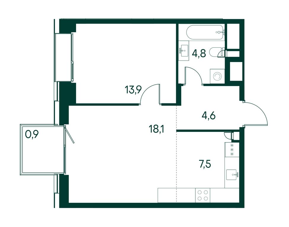 1-BD Apartment Sale, 49.7平方米 at Primavera, Volokolamskoye Highway, вл67, Moscow, Russia #1 1-BD Apartment Sale, 49.7平方米 at Primavera, Volokolamskoye Highway, вл67, Moscow, Russia #1