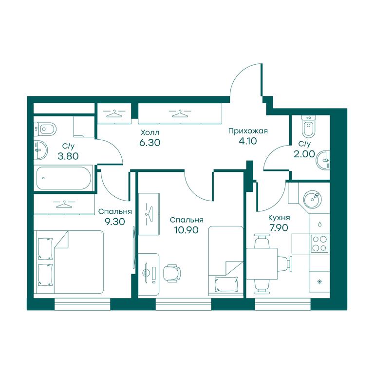 1-BD Apartment Sale, 44.5 sq. m. at Ravnovesie, zhiloy kompleks Ravnovesiye, selo Perkhushkovo, Odintsovskiy City District, Moscow Region, Russia #1 1-BD Apartment Sale, 44.5 sq. m. at Ravnovesie, zhiloy kompleks Ravnovesiye, selo Perkhushkovo, Odintsovskiy City District, Moscow Region, Russia #1