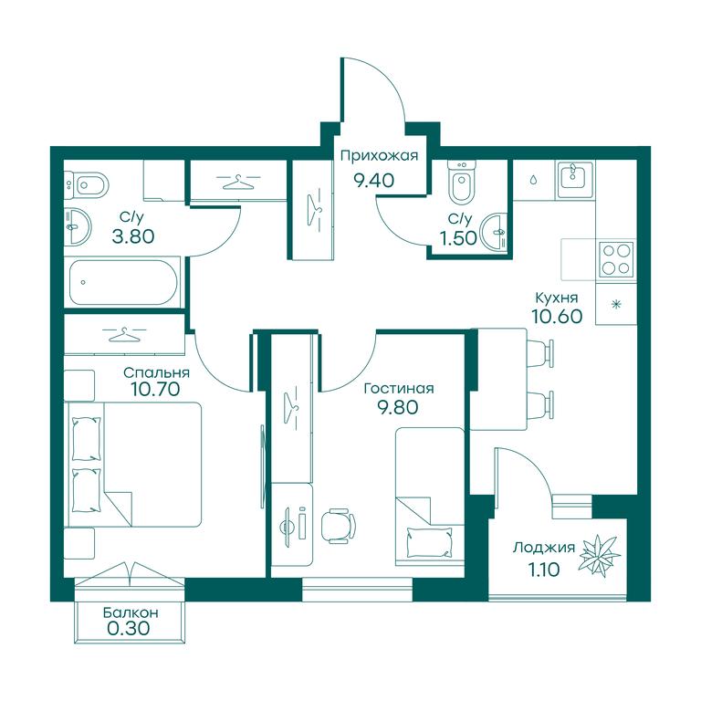 1-BD Apartment Sale, 45.9 sq. m. at Ravnovesie, zhiloy kompleks Ravnovesiye, selo Perkhushkovo, Odintsovskiy City District, Moscow Region, Russia #1 1-BD Apartment Sale, 45.9 sq. m. at Ravnovesie, zhiloy kompleks Ravnovesiye, selo Perkhushkovo, Odintsovskiy City District, Moscow Region, Russia #1