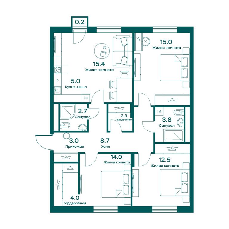 3-BD Apartment Sale, 82.7平方米 at Ravnovesie, zhiloy kompleks Ravnovesiye, selo Perkhushkovo, Odintsovskiy City District, Moscow Region, Russia #1 3-BD Apartment Sale, 82.7平方米 at Ravnovesie, zhiloy kompleks Ravnovesiye, selo Perkhushkovo, Odintsovskiy City District, Moscow Region, Russia #1