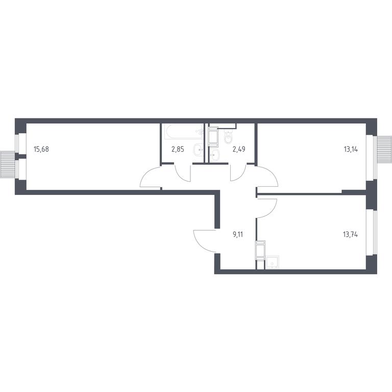 1-BD Apartment Sale, 57.01 sq. m. at Bolshoe Putilkovo, Prostornaya ulitsa, 1, Putilkovo Village, Krasnogorsk City District, Moscow Region, Russia #1 1-BD Apartment Sale, 57.01 sq. m. at Bolshoe Putilkovo, Prostornaya ulitsa, 1, Putilkovo Village, Krasnogorsk City District, Moscow Region, Russia #1