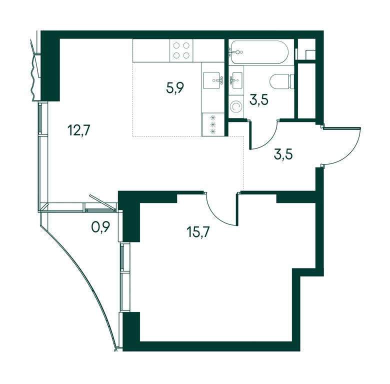 1-BD Apartment Sale, 42.3平方米 at Primavera, Volokolamskoye Highway, вл67, Moscow, Russia #1 1-BD Apartment Sale, 42.3平方米 at Primavera, Volokolamskoye Highway, вл67, Moscow, Russia #1