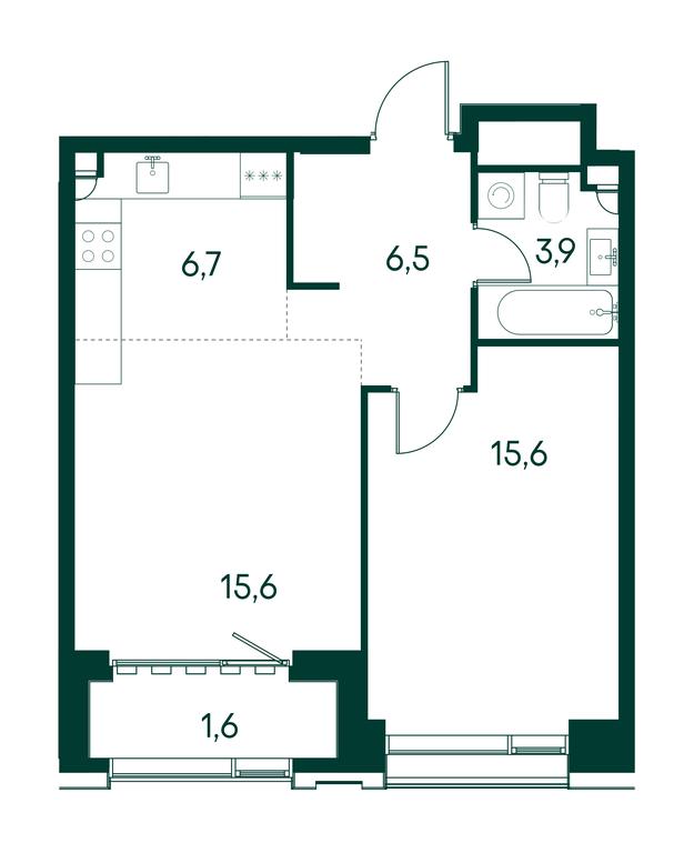 1-BD Apartment Sale, 50 sq. m. at Primavera, Volokolamskoye Highway, вл67, Moscow, Russia #1