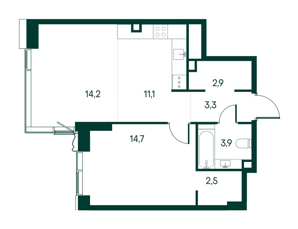 1-BD Apartment Sale, 52.6平方米 at Primavera, Volokolamskoye Highway, вл67, Moscow, Russia #1 1-BD Apartment Sale, 52.6平方米 at Primavera, Volokolamskoye Highway, вл67, Moscow, Russia #1