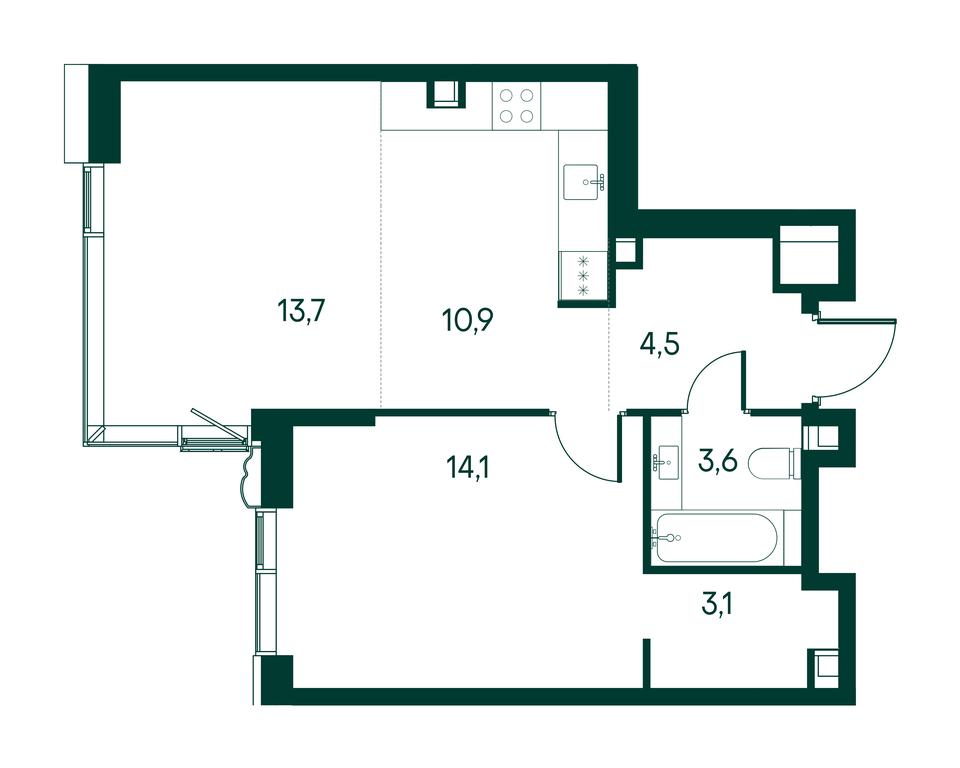 1-BD Apartment Sale, 49.9 sq. m. at Primavera, Volokolamskoye Highway, вл67, Moscow, Russia #1 1-BD Apartment Sale, 49.9 sq. m. at Primavera, Volokolamskoye Highway, вл67, Moscow, Russia #1