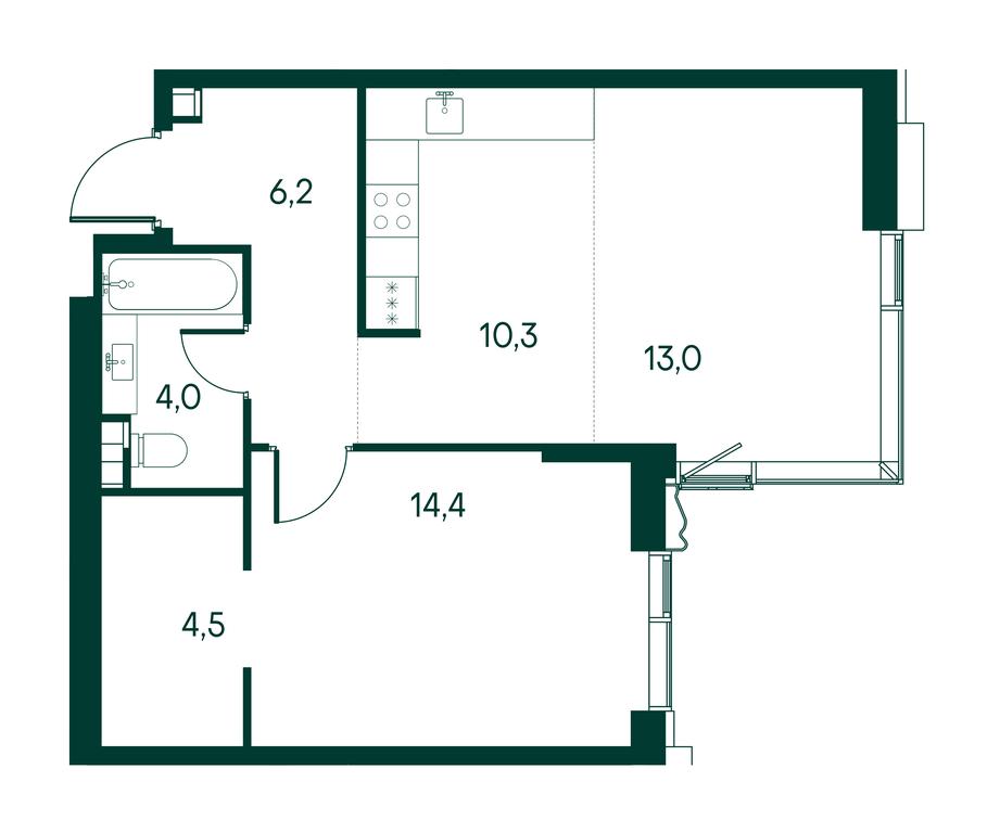 1-BD Apartment Sale, 52.4平方米 at Primavera, Volokolamskoye Highway, вл67, Moscow, Russia #1 1-BD Apartment Sale, 52.4平方米 at Primavera, Volokolamskoye Highway, вл67, Moscow, Russia #1