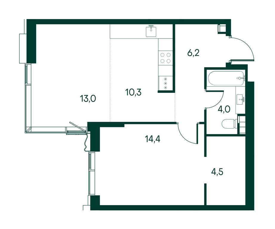 1-BD Apartment Sale, 52.4平方米 at Primavera, Volokolamskoye Highway, вл67, Moscow, Russia #1 1-BD Apartment Sale, 52.4平方米 at Primavera, Volokolamskoye Highway, вл67, Moscow, Russia #1