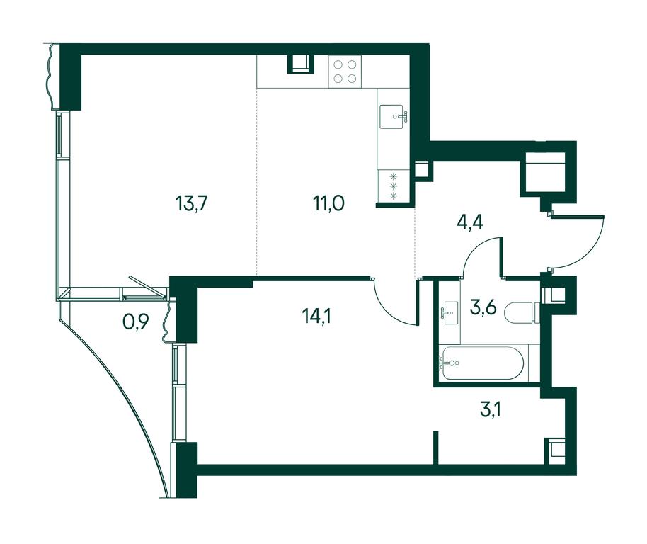 1-BD Apartment Sale, 51 sq. m. at Primavera, Volokolamskoye Highway, вл67, Moscow, Russia #1 1-BD Apartment Sale, 51 sq. m. at Primavera, Volokolamskoye Highway, вл67, Moscow, Russia #1