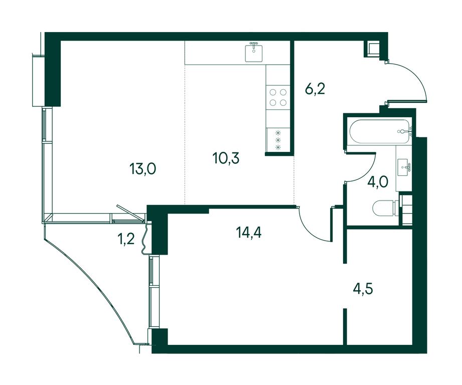1-BD Apartment Sale, 53.7 sq. m. at Primavera, Volokolamskoye Highway, вл67, Moscow, Russia #1 1-BD Apartment Sale, 53.7 sq. m. at Primavera, Volokolamskoye Highway, вл67, Moscow, Russia #1