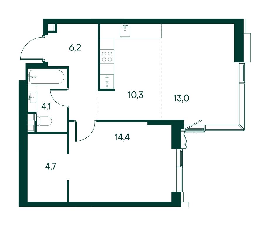 1-BD Apartment Sale, 52.7平方米 at Primavera, Volokolamskoye Highway, вл67, Moscow, Russia #1 1-BD Apartment Sale, 52.7平方米 at Primavera, Volokolamskoye Highway, вл67, Moscow, Russia #1