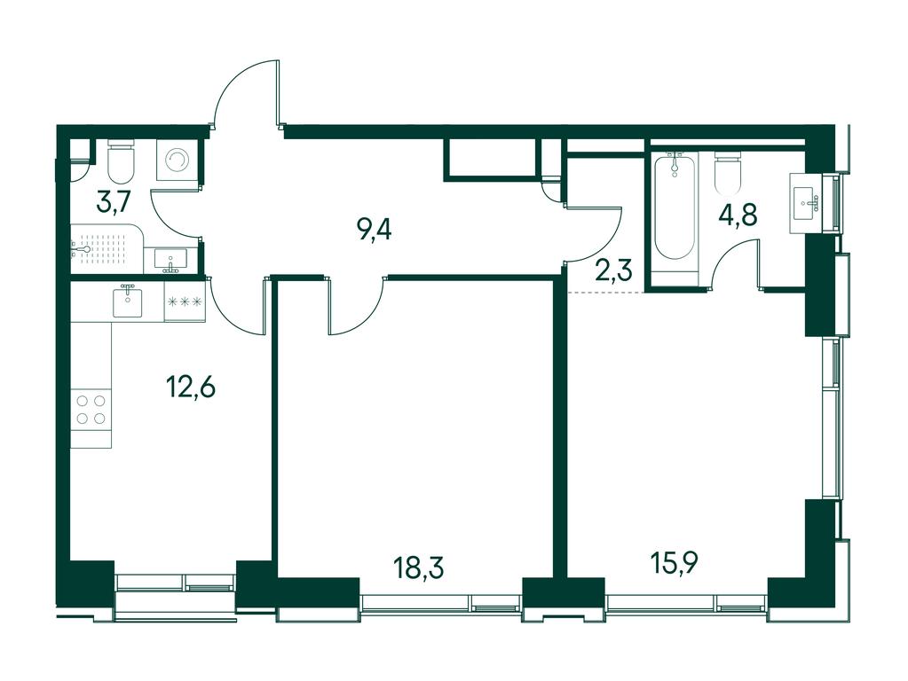 2-BD Apartment Sale, 67.5 sq. m. at Primavera, Volokolamskoye Highway, вл67, Moscow, Russia #1 2-BD Apartment Sale, 67.5 sq. m. at Primavera, Volokolamskoye Highway, вл67, Moscow, Russia #1