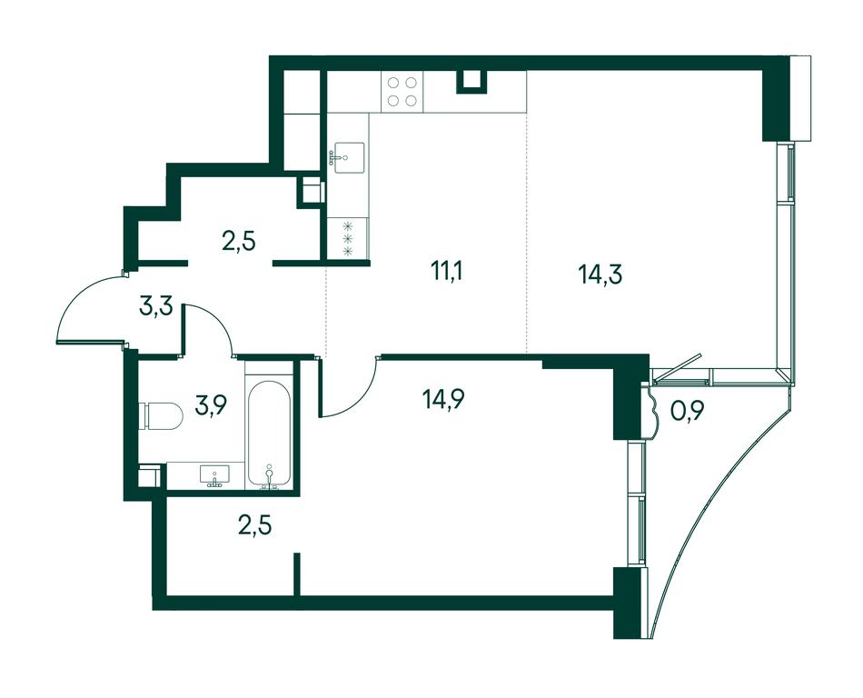 1-BD Apartment Sale, 53.6平方米 at Primavera, Volokolamskoye Highway, вл67, Moscow, Russia #1 1-BD Apartment Sale, 53.6平方米 at Primavera, Volokolamskoye Highway, вл67, Moscow, Russia #1