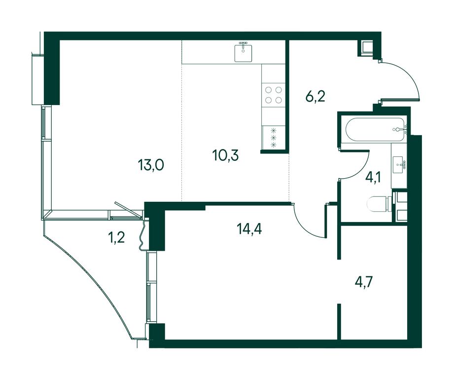 1-BD Apartment Sale, 54 sq. m. at Primavera, Volokolamskoye Highway, вл67, Moscow, Russia #1 1-BD Apartment Sale, 54 sq. m. at Primavera, Volokolamskoye Highway, вл67, Moscow, Russia #1