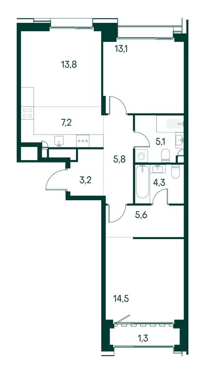 2-BD Apartment Sale, 73.8 sq. m. at Primavera, Volokolamskoye Highway, вл67, Moscow, Russia #1 2-BD Apartment Sale, 73.8 sq. m. at Primavera, Volokolamskoye Highway, вл67, Moscow, Russia #1
