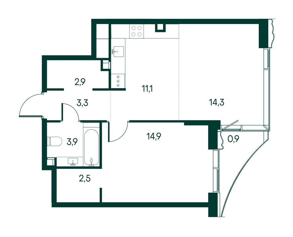 1-BD Apartment Sale, 54平方米 at Primavera, Volokolamskoye Highway, вл67, Moscow, Russia #1 1-BD Apartment Sale, 54平方米 at Primavera, Volokolamskoye Highway, вл67, Moscow, Russia #1