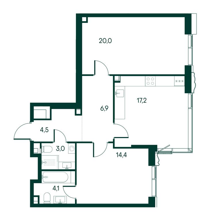 2-BD Apartment Sale, 70.1 sq. m. at Primavera, Volokolamskoye Highway, вл67, Moscow, Russia #1 2-BD Apartment Sale, 70.1 sq. m. at Primavera, Volokolamskoye Highway, вл67, Moscow, Russia #1