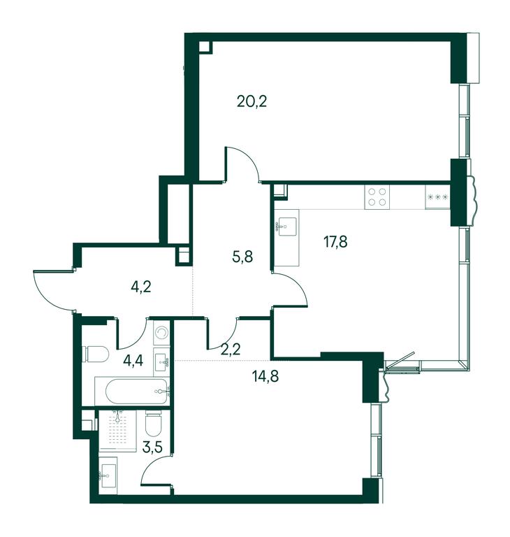 2-BD Apartment Sale, 72.9 sq. m. at Primavera, Volokolamskoye Highway, вл67, Moscow, Russia #1 2-BD Apartment Sale, 72.9 sq. m. at Primavera, Volokolamskoye Highway, вл67, Moscow, Russia #1