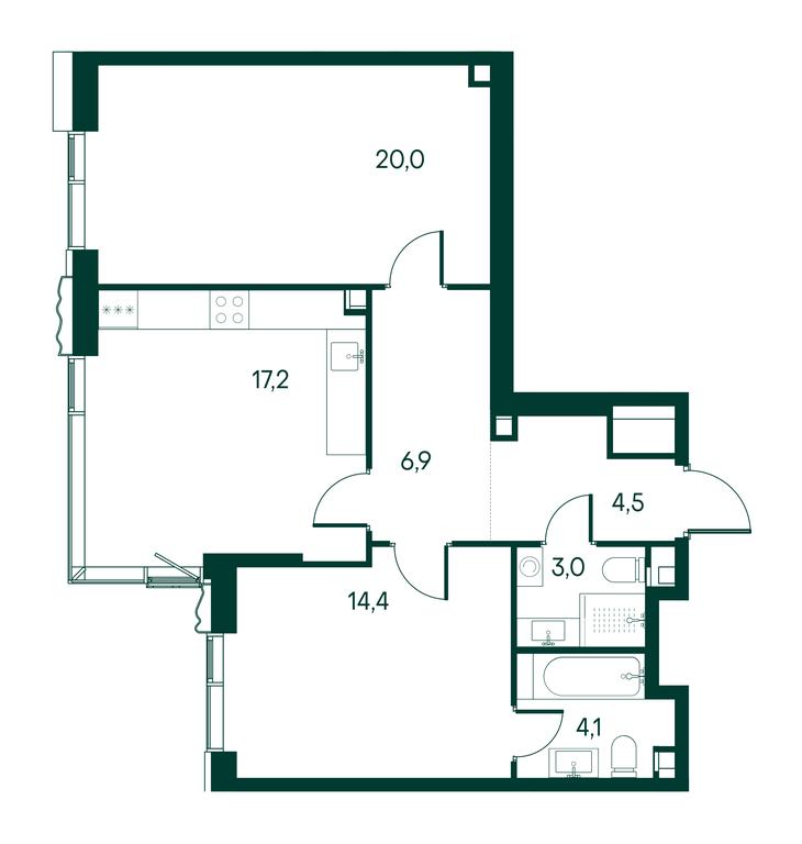 2-BD Apartment Sale, 70.1 sq. m. at Primavera, Volokolamskoye Highway, вл67, Moscow, Russia #1 2-BD Apartment Sale, 70.1 sq. m. at Primavera, Volokolamskoye Highway, вл67, Moscow, Russia #1