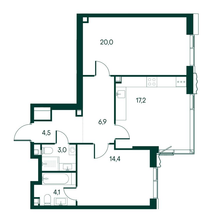 2-BD Apartment Sale, 70.1 sq. m. at Primavera, Volokolamskoye Highway, вл67, Moscow, Russia #1 2-BD Apartment Sale, 70.1 sq. m. at Primavera, Volokolamskoye Highway, вл67, Moscow, Russia #1