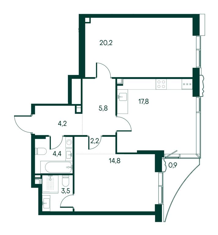 2-BD Apartment Sale, 74 sq. m. at Primavera, Volokolamskoye Highway, вл67, Moscow, Russia #1 2-BD Apartment Sale, 74 sq. m. at Primavera, Volokolamskoye Highway, вл67, Moscow, Russia #1