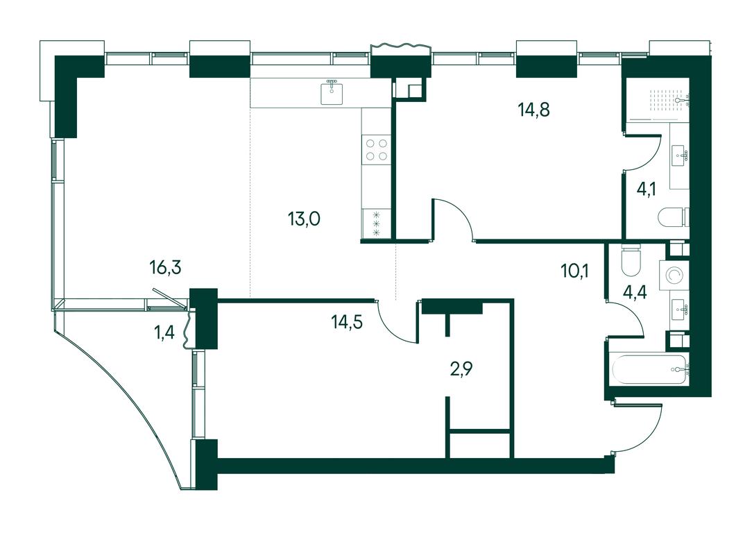 3-BD Apartment Sale, 81.9 sq. m. at Primavera, Volokolamskoye Highway, вл67, Moscow, Russia #1 3-BD Apartment Sale, 81.9 sq. m. at Primavera, Volokolamskoye Highway, вл67, Moscow, Russia #1