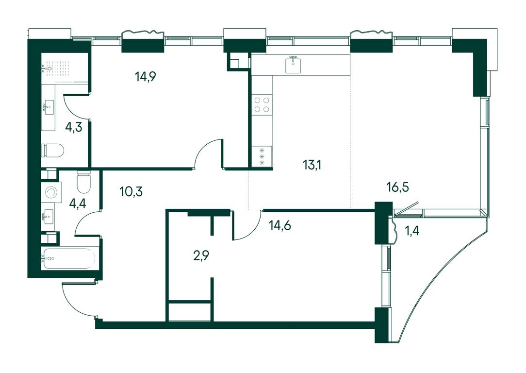 3-BD Apartment Sale, 82.8 sq. m. at Primavera, Volokolamskoye Highway, вл67, Moscow, Russia #1 3-BD Apartment Sale, 82.8 sq. m. at Primavera, Volokolamskoye Highway, вл67, Moscow, Russia #1