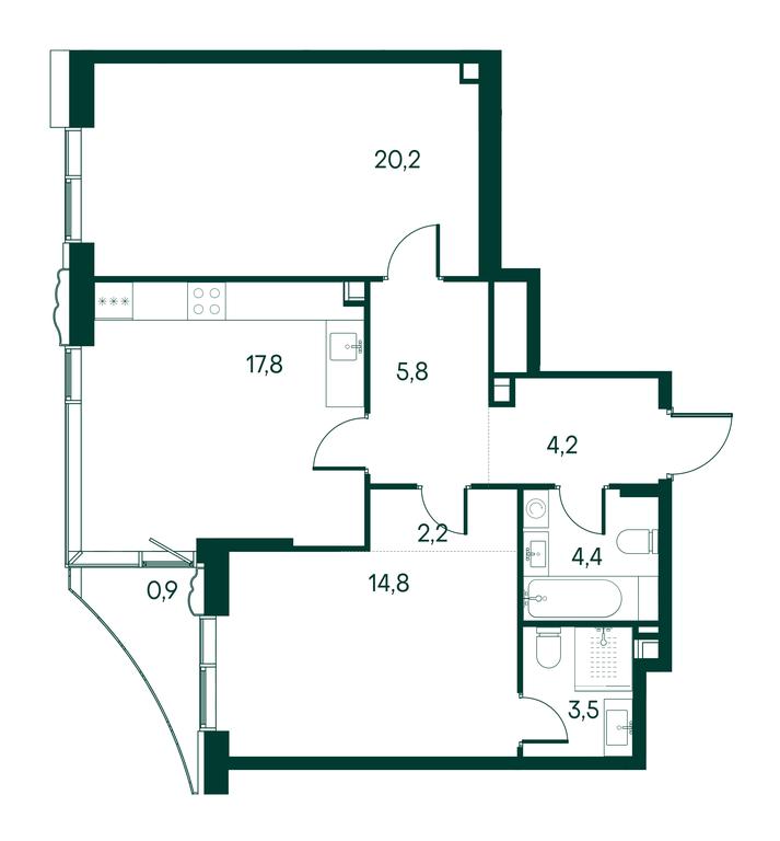 2-BD Apartment Sale, 74 sq. m. at Primavera, Volokolamskoye Highway, вл67, Moscow, Russia #1 2-BD Apartment Sale, 74 sq. m. at Primavera, Volokolamskoye Highway, вл67, Moscow, Russia #1