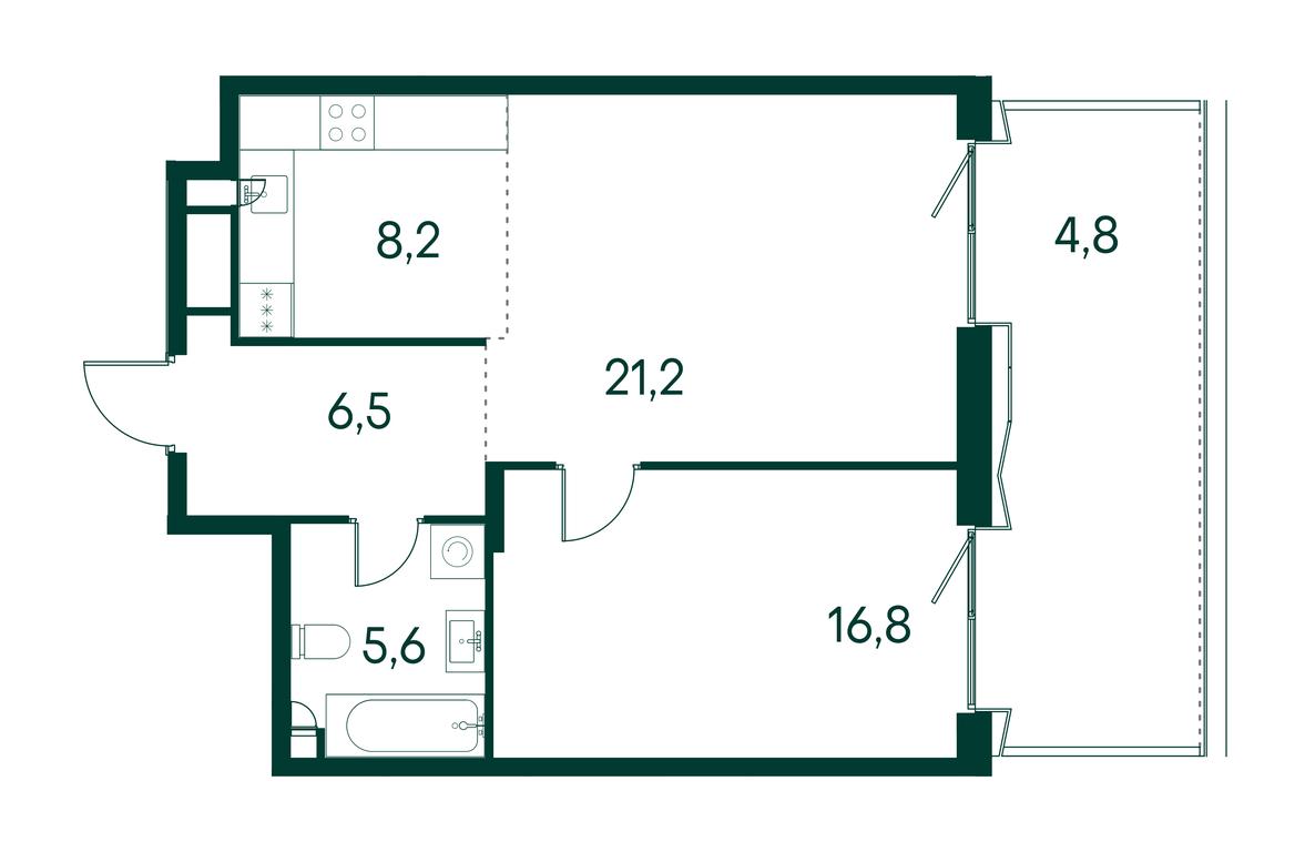 1-BD Apartment Sale, 63平方米 at Primavera, Volokolamskoye Highway, вл67, Moscow, Russia #1 1-BD Apartment Sale, 63平方米 at Primavera, Volokolamskoye Highway, вл67, Moscow, Russia #1