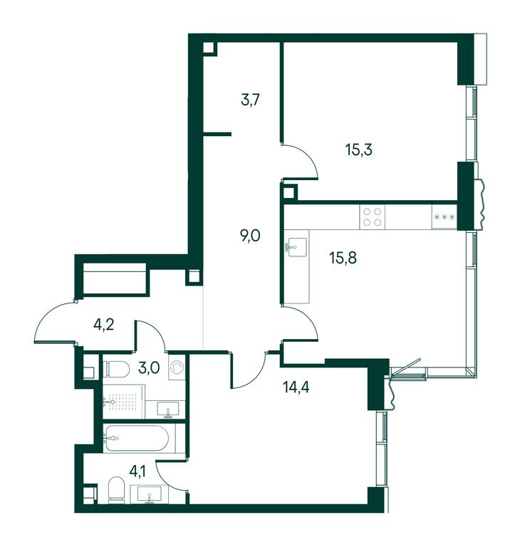 Продажа 2-комн. квартиры, 69,5 м² в ЖК «Примавера (Primavera)», Волоколамское шоссе, вл67, Москва, Россия #1