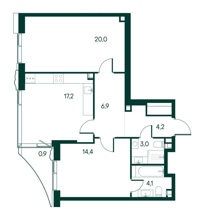 2-BD Apartment Sale, 70.9 sq. m. at Primavera, Volokolamskoye Highway, вл67, Moscow, Russia #1 2-BD Apartment Sale, 70.9 sq. m. at Primavera, Volokolamskoye Highway, вл67, Moscow, Russia #1