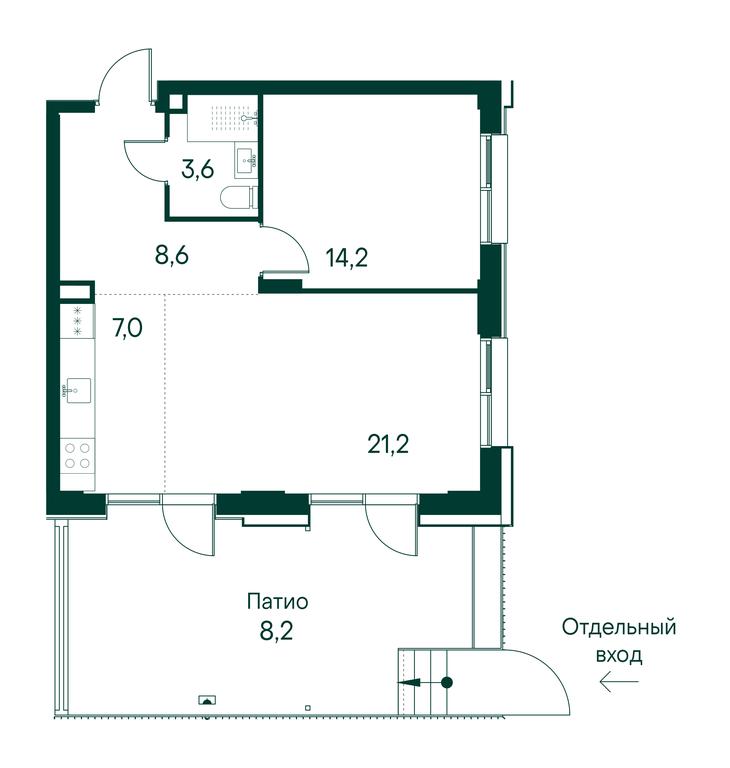 1-BD Apartment Sale, 63.2平方米 at Primavera, Volokolamskoye Highway, вл67, Moscow, Russia #1 1-BD Apartment Sale, 63.2平方米 at Primavera, Volokolamskoye Highway, вл67, Moscow, Russia #1